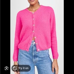 American Vintage Bright Pink Cardigan
